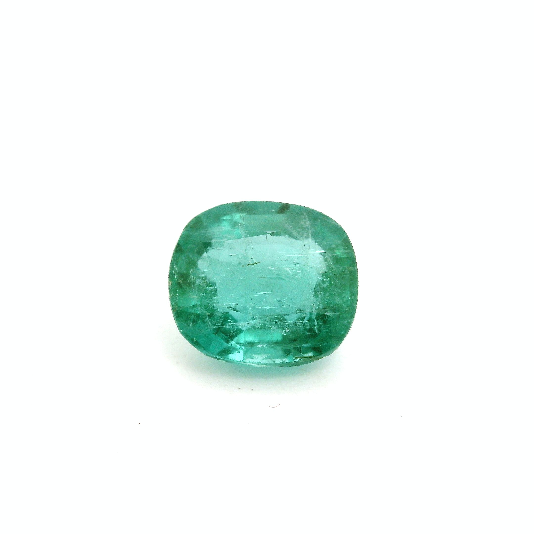 2.76 ct Cushion Emerald