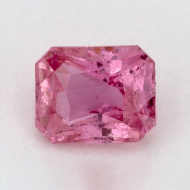 Szafir 1,00 ct, różowy, szlif radiant