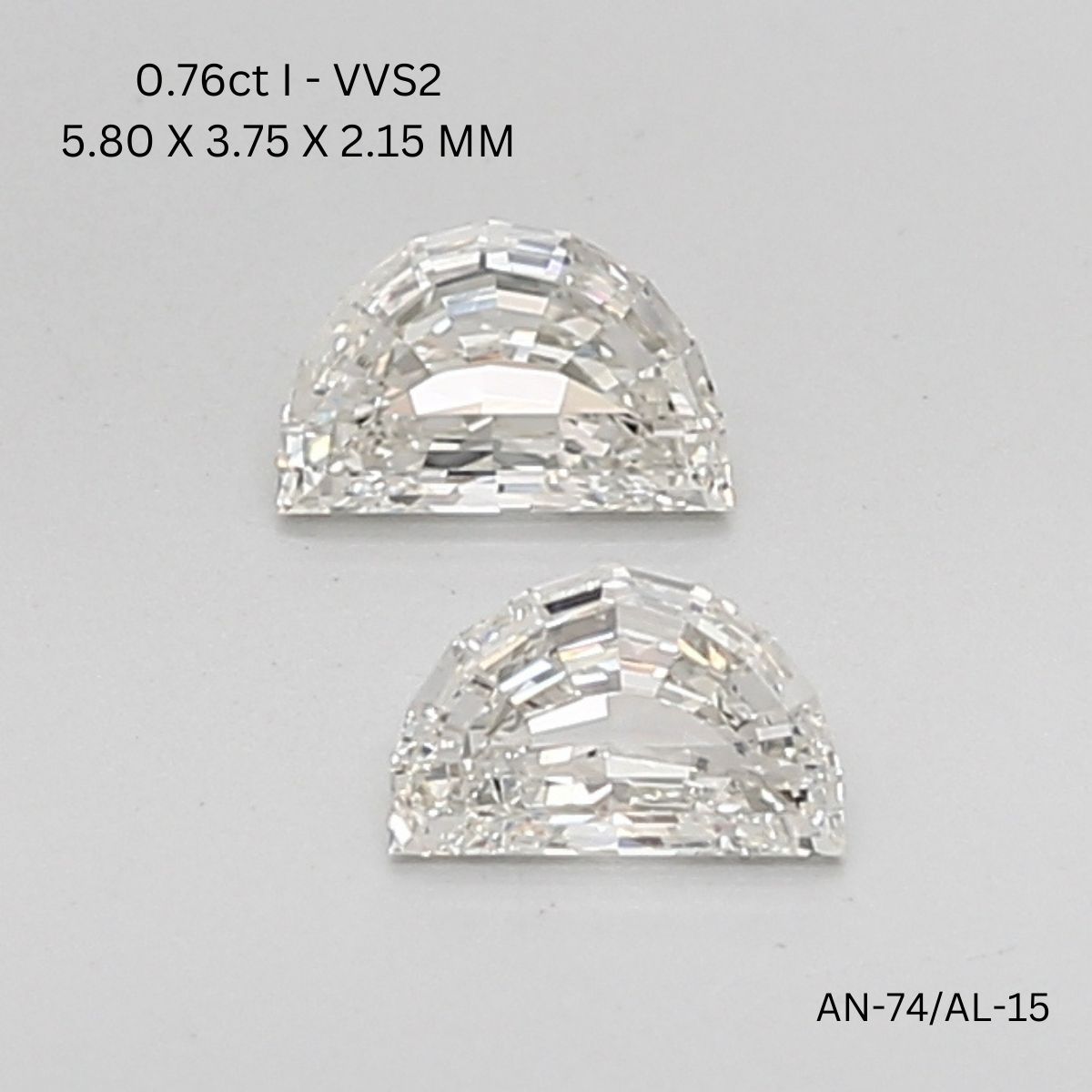 Prírodný diamant half moon,...