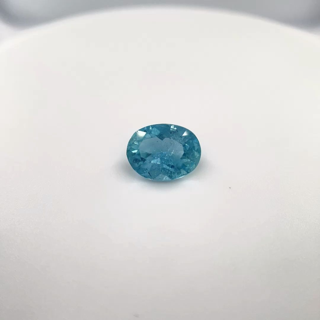 AQUAMARINE FACETED 1.22ct BLUE Medium Intense SI BRAZIL NONE