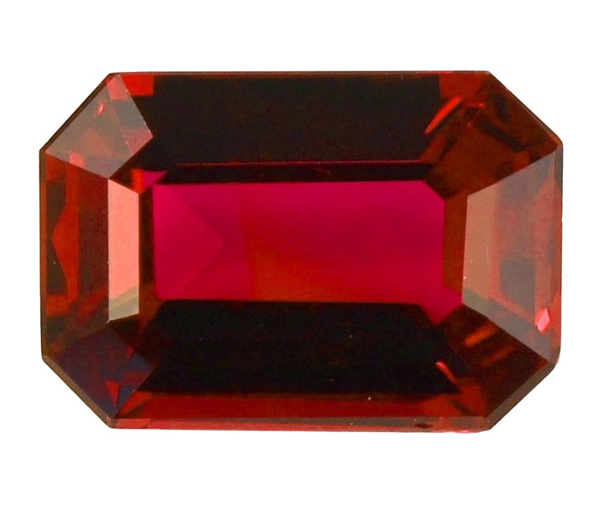 Rubin 1,06 ct, czerwony, szlif szmaragdowy