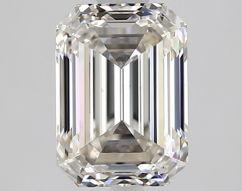 1.41-carat emerald diamond with J color, null cut, and VS2 clarity.