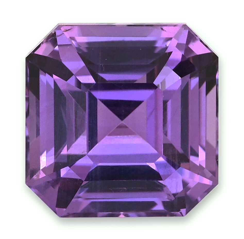 Szafir 2,51 ct, purpurowy, szlif szmaragdowy