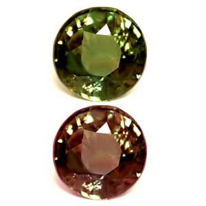Aleksandryt 1,98 ct, zielony, szlif okrągły