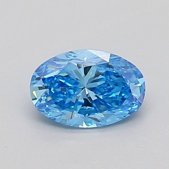 0.56 CT Fancy Intense Blue OVAL