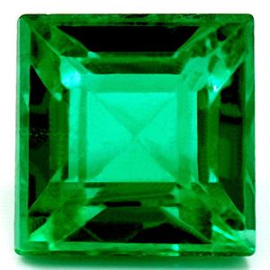 Szmaragd 1,39 ct, zielony, szlif kwadratowy