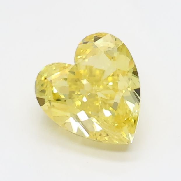 0.72 CT Fancy Vivid Yellow HEART