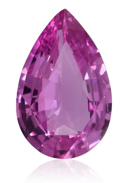 Szafir 1,16 ct, różowy, szlif gruszka