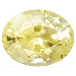 Szafir 1,07 ct, żółty, szlif owalny