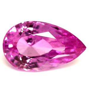 Szafir 1,02 ct, różowy, szlif gruszka