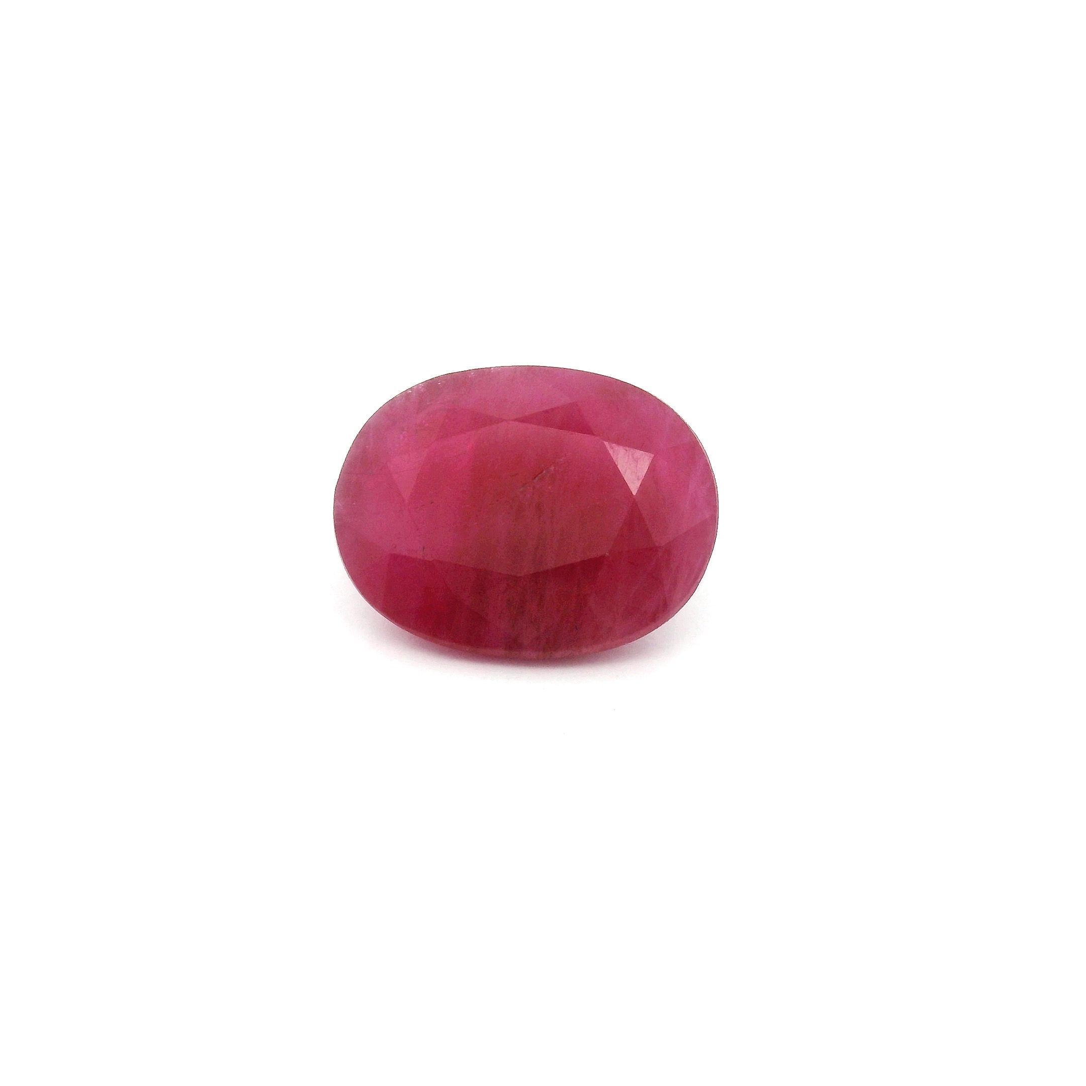 Rubin 2,10 ct, czerwony, szlif owalny