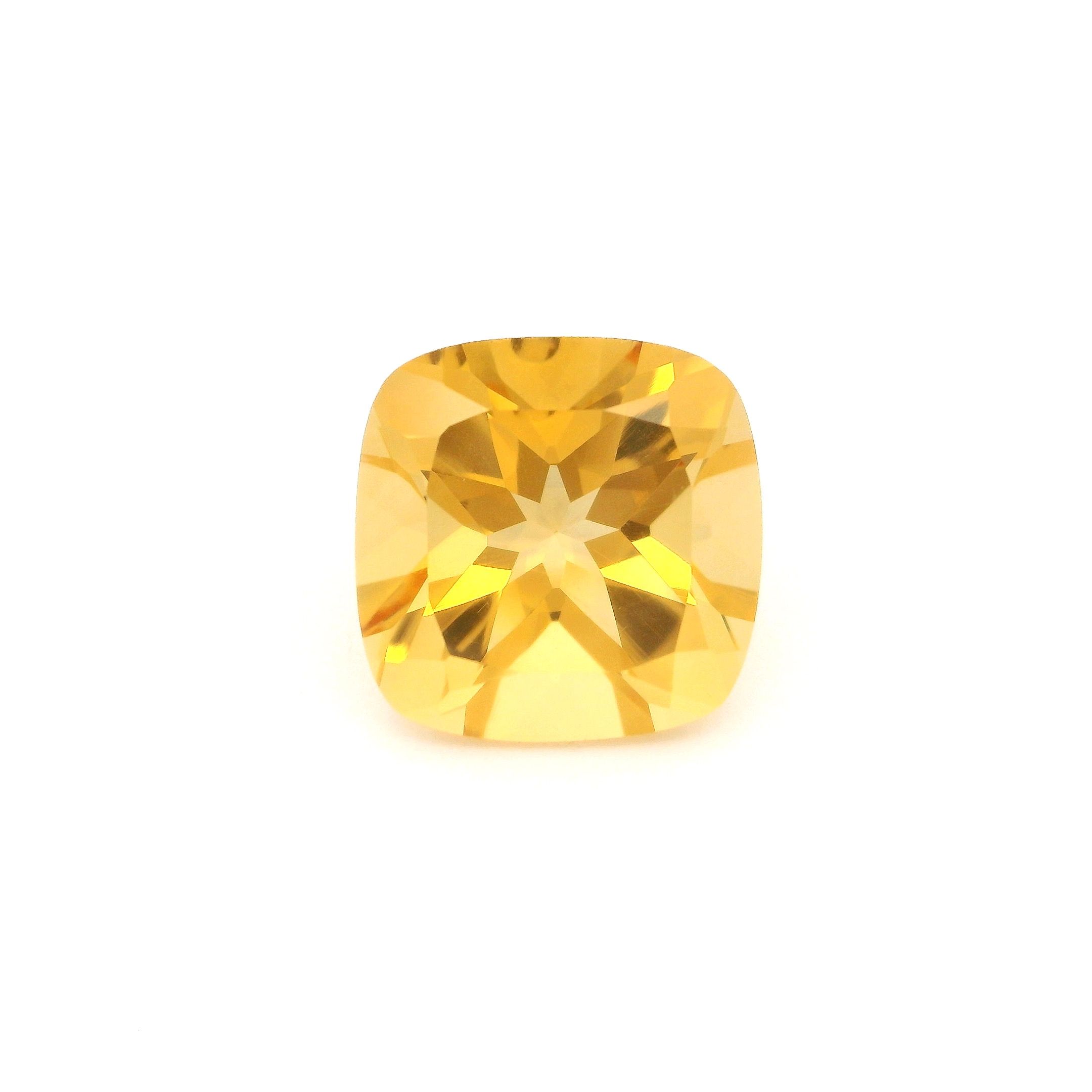 Cytryn 6,82 ct, żółty, szlif cushion