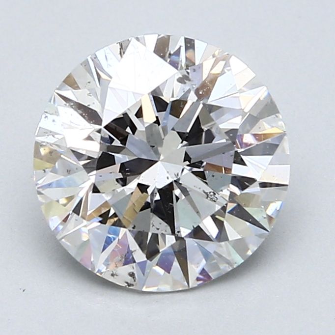 ROUND 2.59 Ct  E SI2 VG EX MED BLUE