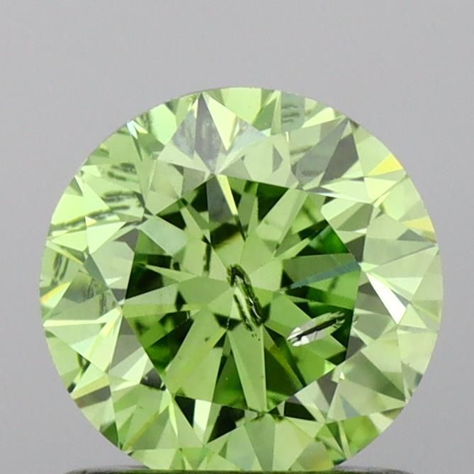 0.9 CT Fancy Vivid Green ROUND