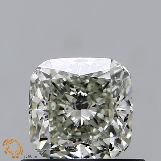 0.52 CT Fancy Light Green CUSHION MODIFIED