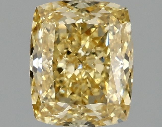 CUSHION MODIFIED 1.57ct Fancy Vivid Yellow VS1 – EX EX NON