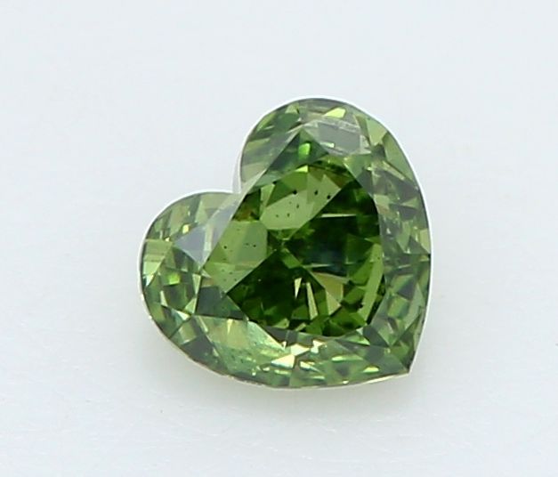 0.21 CT Fancy Vivid Green HEART