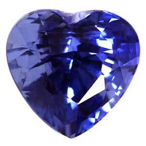 Szafir 1,55 ct, niebieski, szlif serce