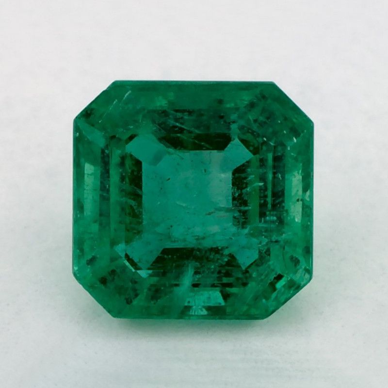 Szmaragd 1,11 ct, zielony, szlif asscher