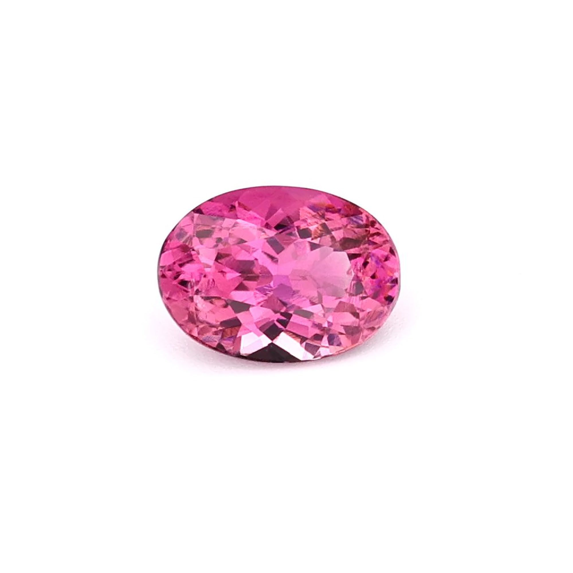 TOURMALINE FACETED 0.8ct PINK PINK EC MOZAMBIQUE HEATED