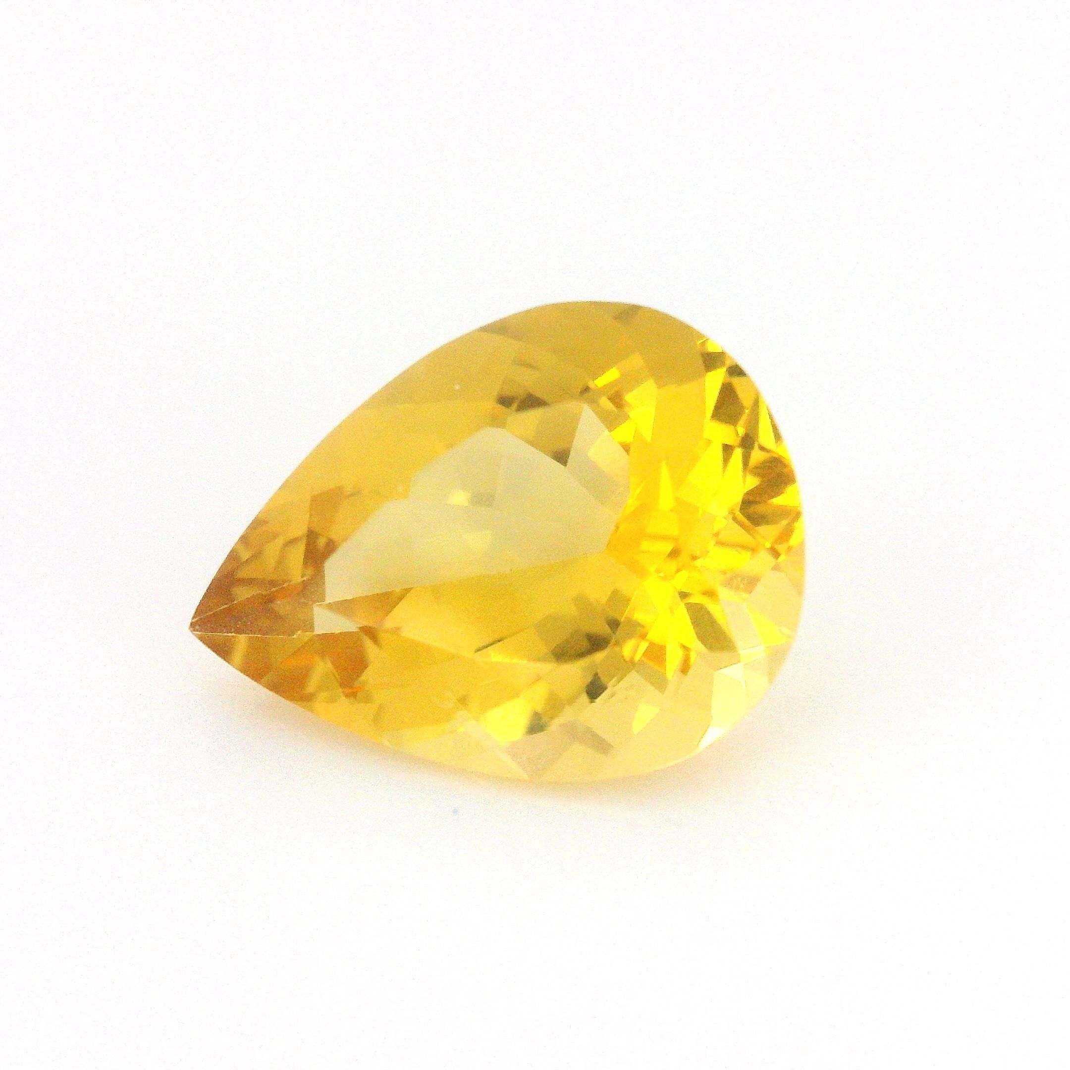 Heliodor 5,08 ct, żółty, szlif gruszka