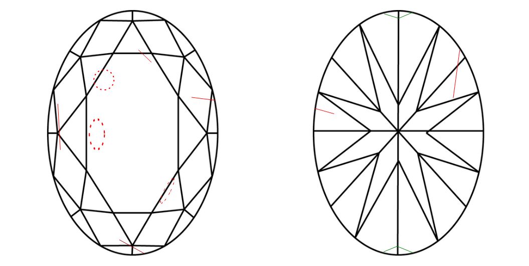 Prírodný diamant oval, SI2,...