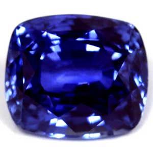Szafir 3,11 ct, niebieski, szlif cushion