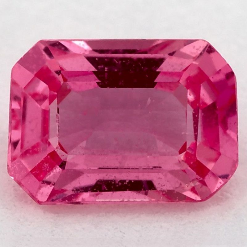 Szafir 1,16 ct, różowy, szlif szmaragdowy