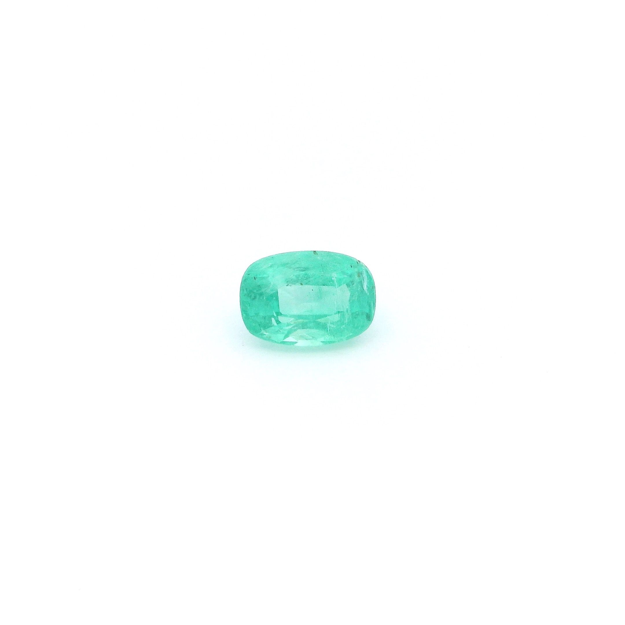 EMERALD Cushion 0.57ct GREEN SI FACETED