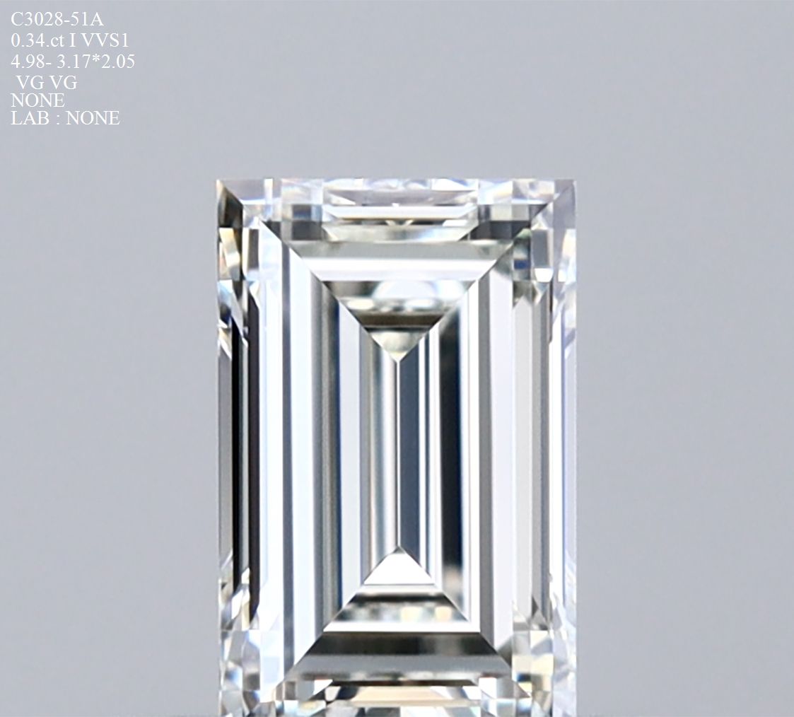 Prírodný diamant bageta,...