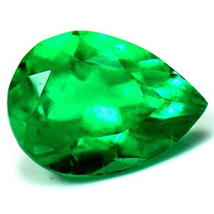 Szmaragd 3,28 ct, zielony, szlif gruszka