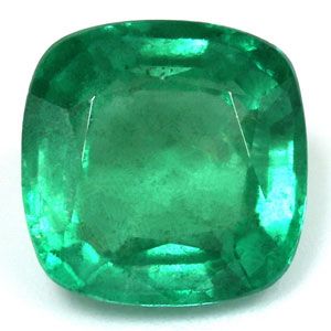 Szmaragd 1,63 ct, zielony, szlif cushion