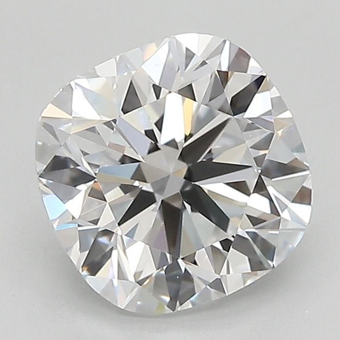 2.08-carat cushion diamond with D color, null cut, and VS1 clarity.
