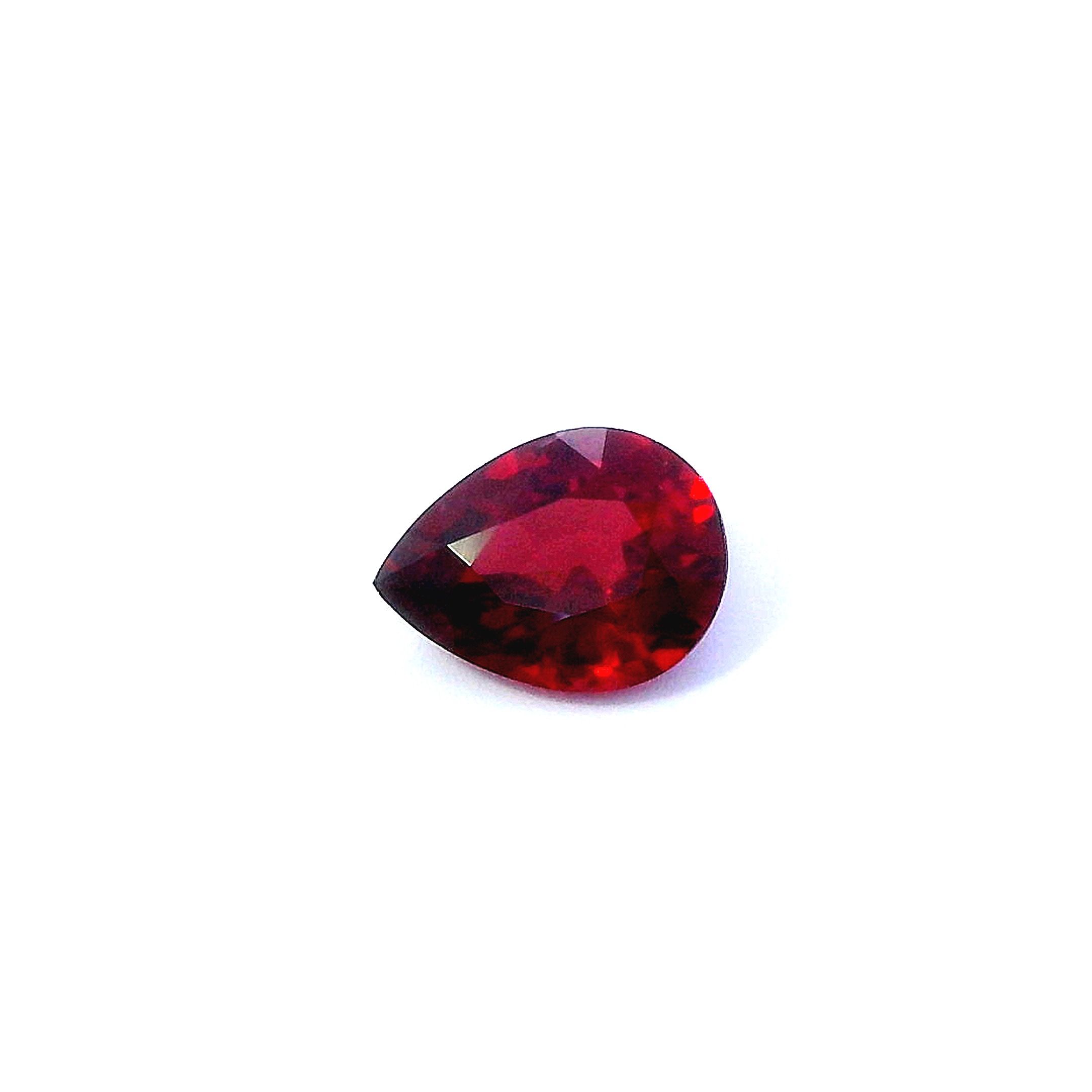 0.65 ct Pear ruby