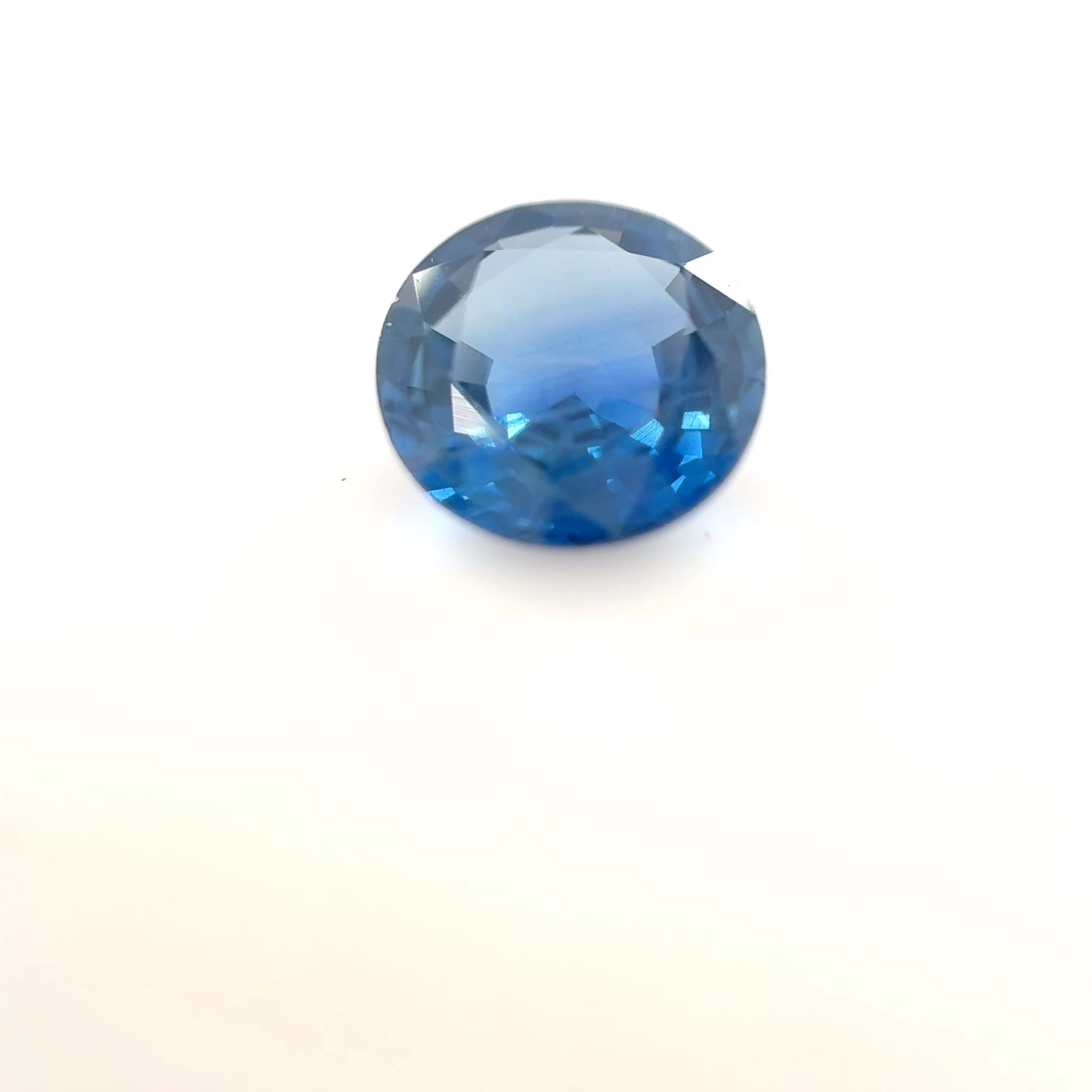 Szafir 1,45 ct, niebieski, szlif okrągły