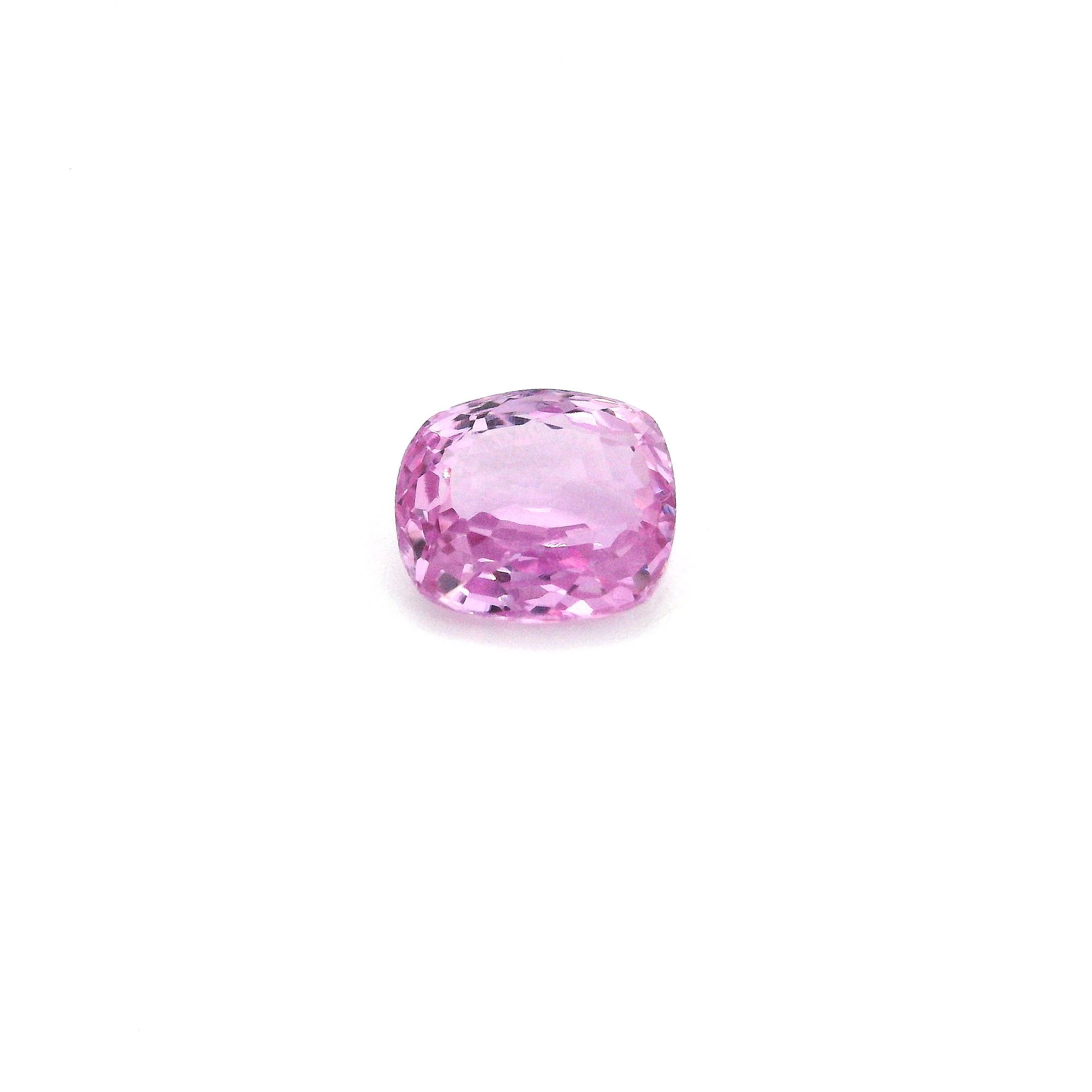 Szafir 1,52 ct, różowy, szlif cushion