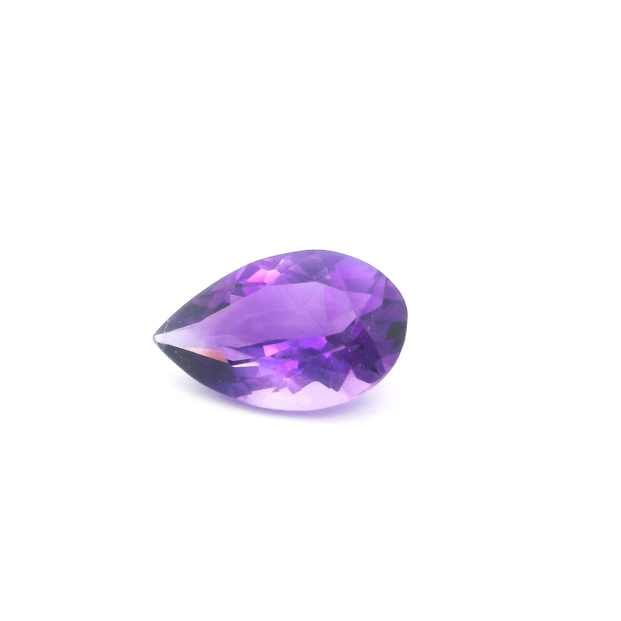 Ametyst 2,79 ct, purpurowy, szlif gruszka