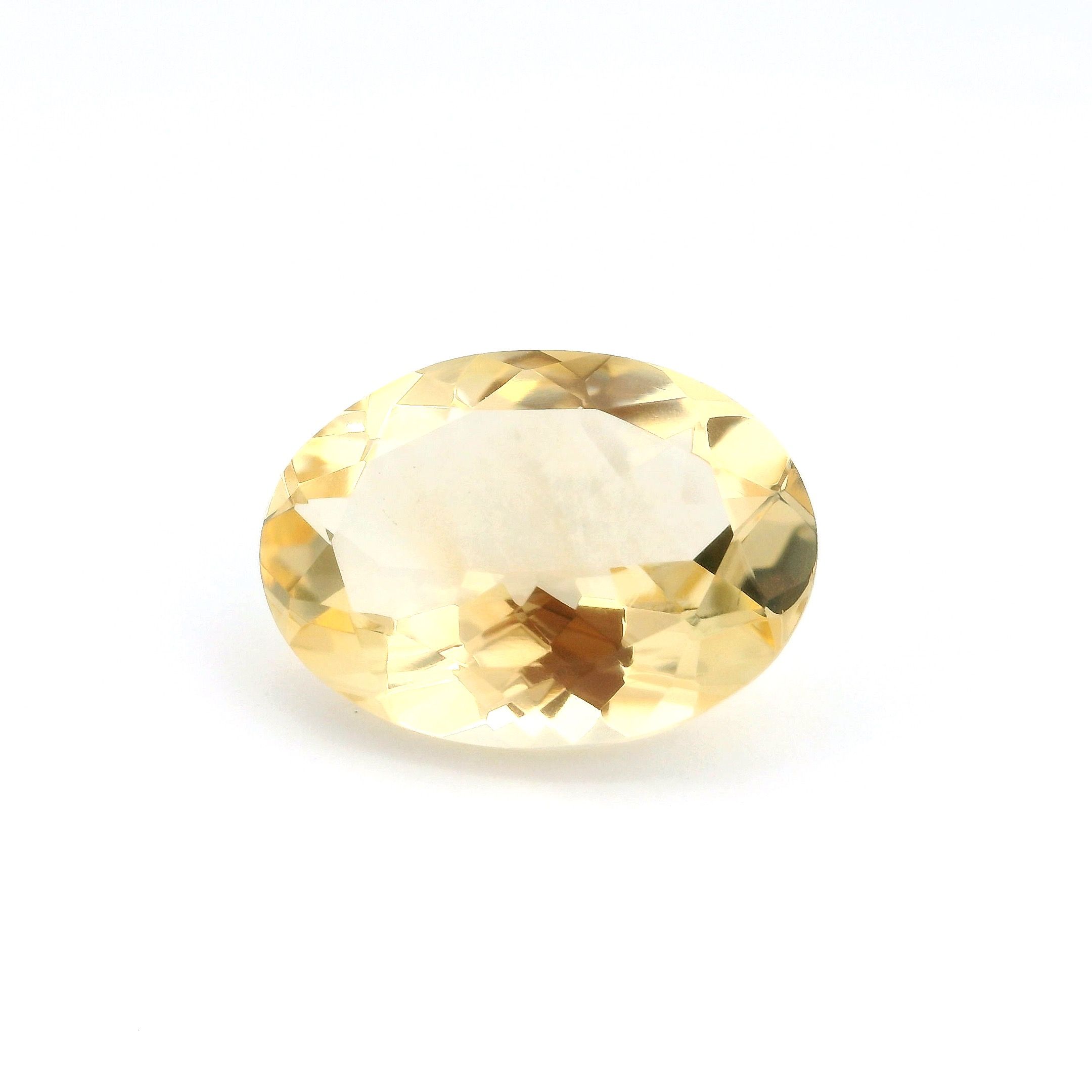 CITRINE FACETED 10.37ct YELLOW Light EC BRAZIL NONE