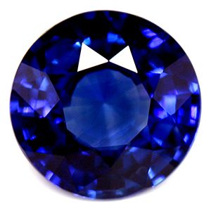 Szafir 1,57 ct, niebieski, szlif okrągły