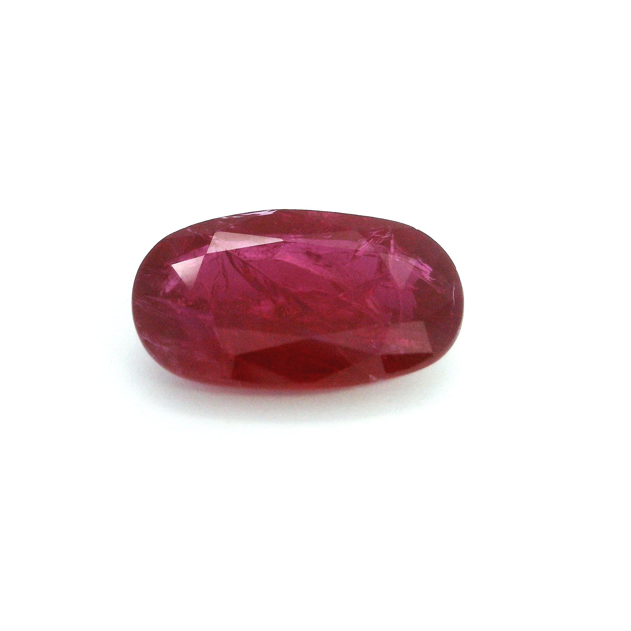 Rubin 4,72 ct, czerwony, szlif owalny