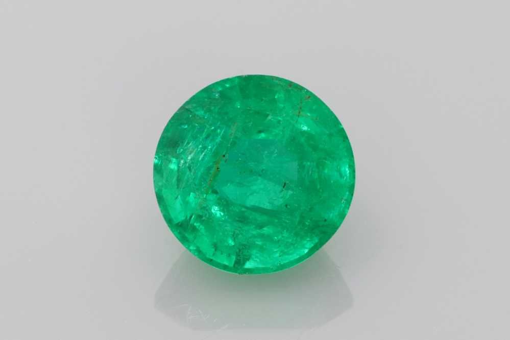 Szmaragd 1,72 ct, zielony, szlif okrągły