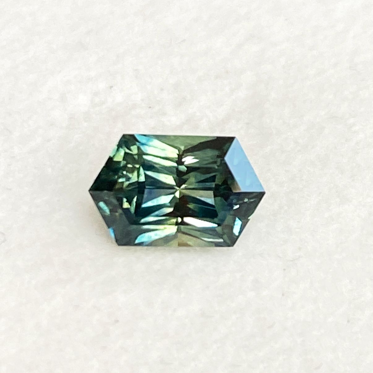 SAPPHIRE FACETED 1.02ct GREEN Green EC UNITEDSTATES HEATED