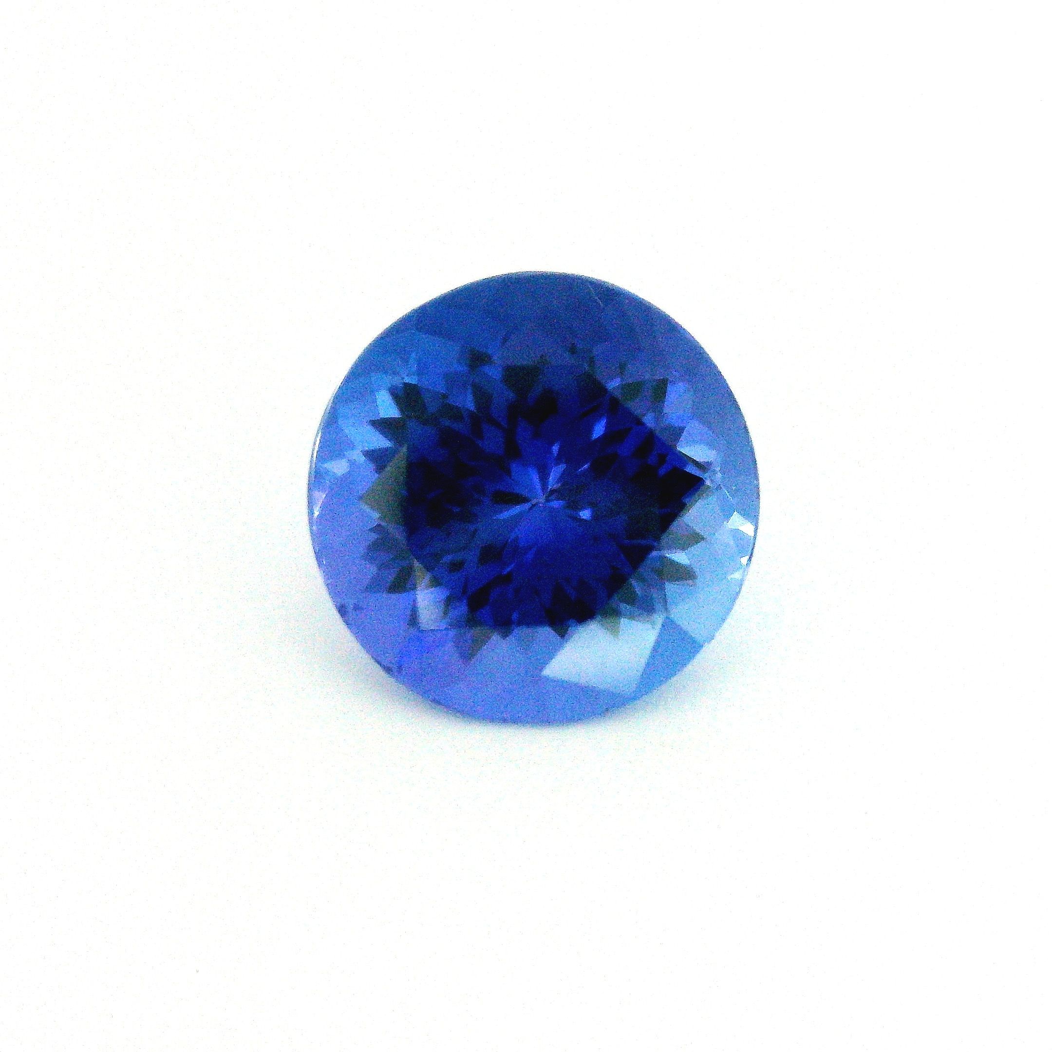 Tanzanit 4,49 ct, niebieski, szlif okrągły