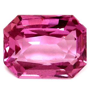 Szafir 1,41 ct, różowy, szlif szmaragdowy
