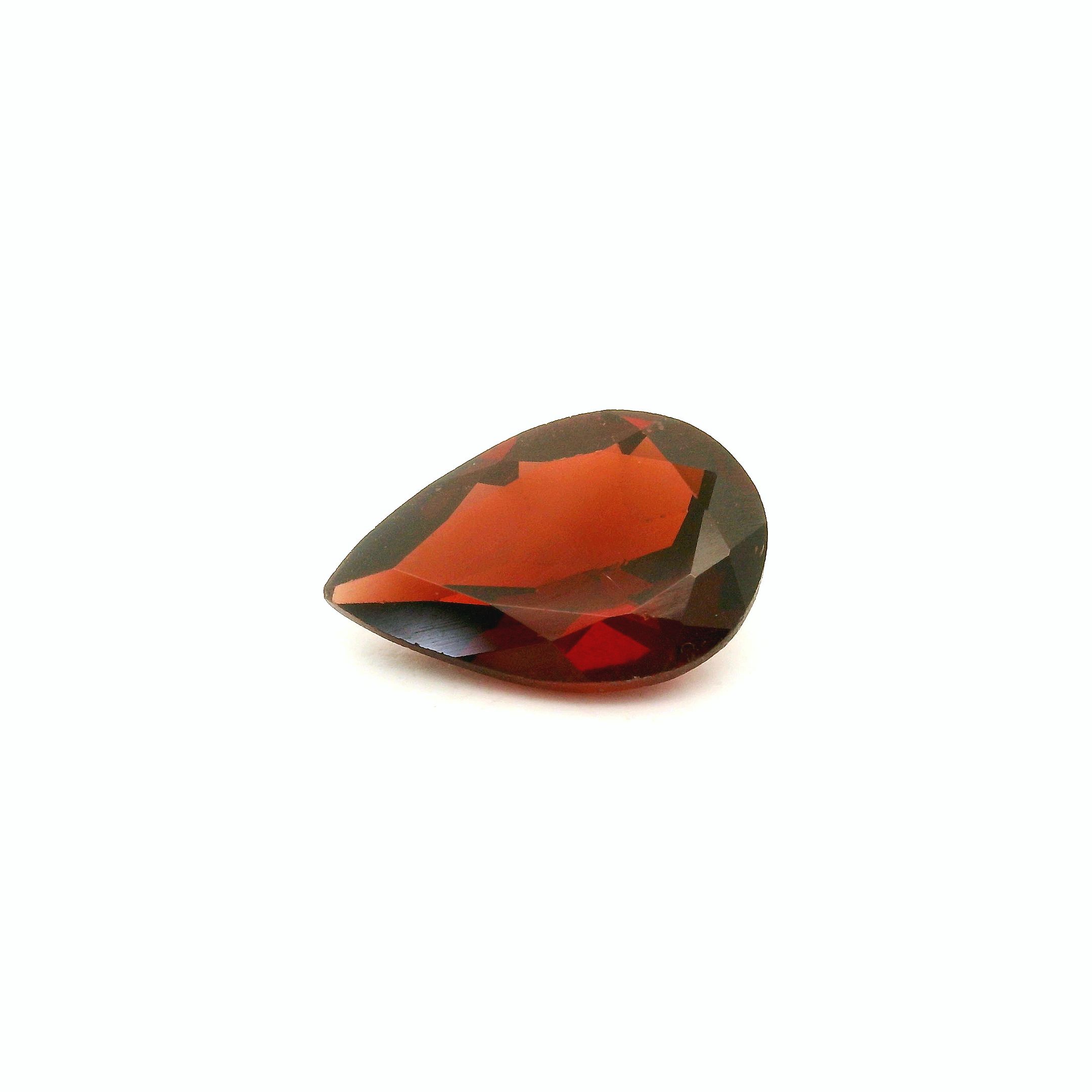 Granat 1,28 ct, czerwony, szlif gruszka