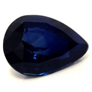 Szafir 1,33 ct, niebieski, szlif gruszka