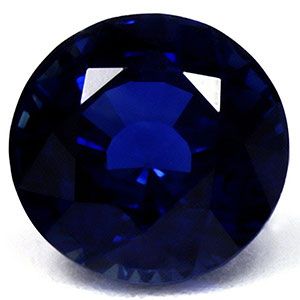 Szafir 1,35 ct, niebieski, szlif okrągły