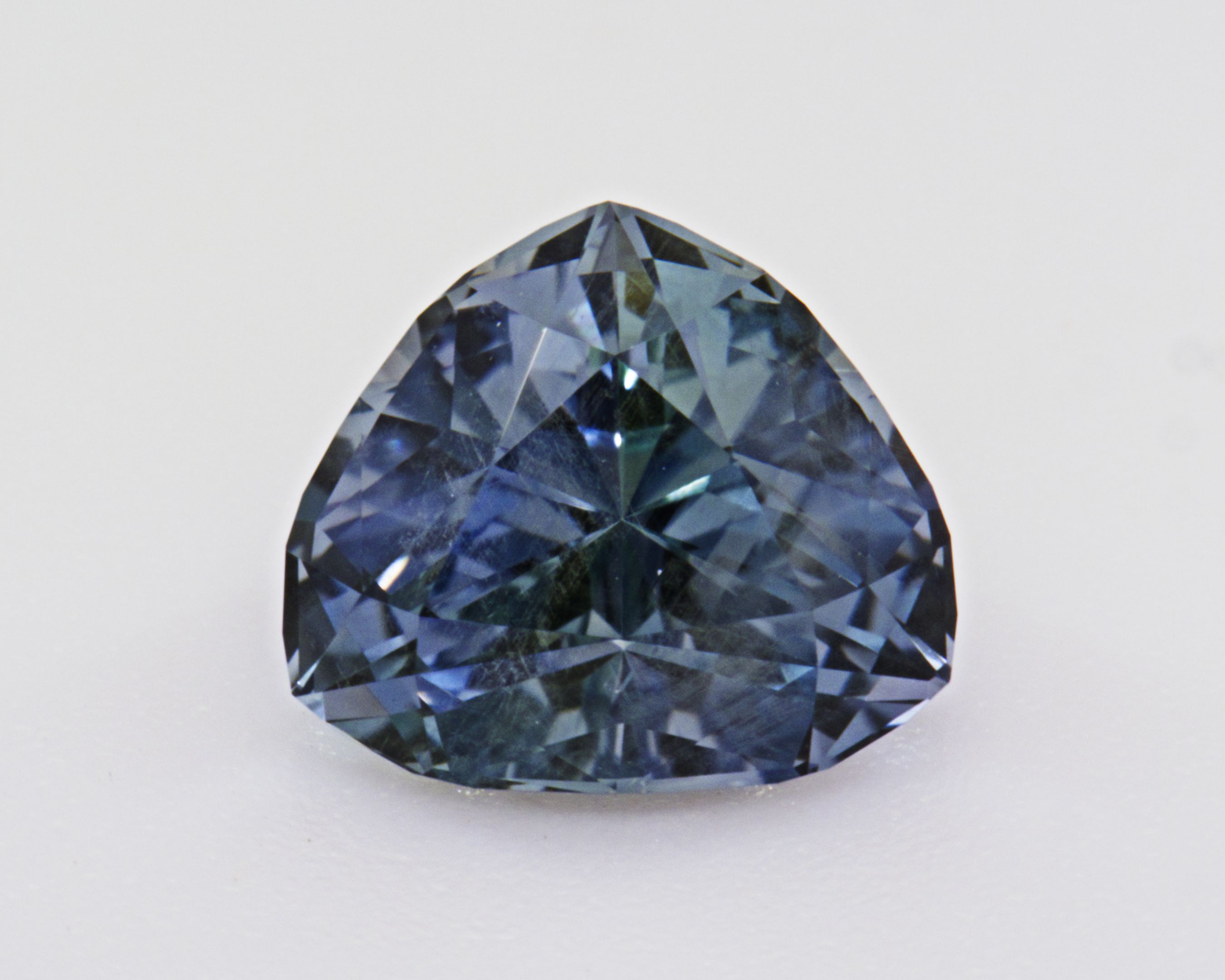 Szafir 1,26 ct, morski, szlif trilliant