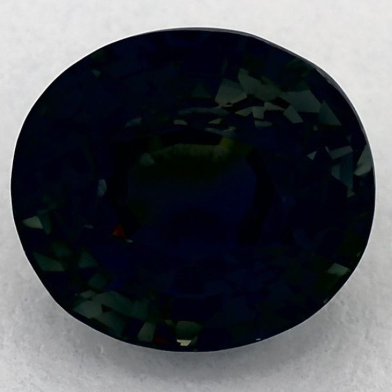 Szafir 4,06 ct, zielony, szlif owalny