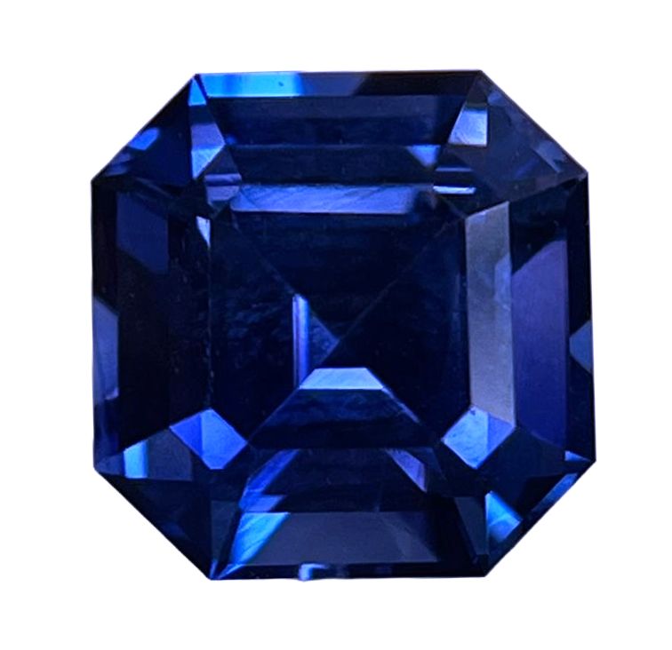 Szafir 2,31 ct, niebieski, szlif szmaragdowy